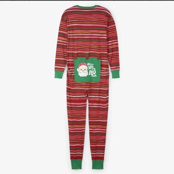 Little Blue House Hatley Holiday Stripes Adult Union Suit Pajamas Pjs - Picture 5 of 10